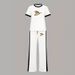 Summer Women's Fashion Zipper Bear Print Color Block Design Clothing Set New Style 8002_ecoleips.com