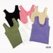 Summer Trendy Women's U Neck Knit Top Sleeveless Vest Backless Camisole INS Style Outerwear Inner Layer plus Size Clothes_ecoleips.com