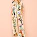 Women's clothing satin printed temperament short-sleeved shirt + trousers two-piece set_ecoleips.com