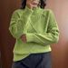 Bold Geometric Knit Sweater – Oversized High-Neck Pullover With 3D Jacquard (S-XL, Acrylic-Nylon Blend, Ice Cream Color Palette)_ecoleips.com