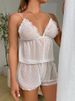 K Women's Home Sleepwear Two-piece Set, Sexy Polka Dot Lingerie Set_ecoleips.com