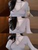 LaaReeToo Tencel Wool Deep V Neck Halter Base Shirt For Women Autumn Winter Design Long Sleeve T-Shirt Top_ecoleips.com