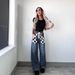 Women's Clothing New Products Fashion Casual Loose Plaid Contrast Color Women's Denim Trousers_ecoleips.com