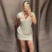 Women's Sexy Tie Front Short Sleeve Polka Dot Slim Fit Mini Dress – Spring Summer Party Gown 2026_ecoleips.com