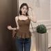 Chic Summer Ladies Tops In Sling Style With Classic Solid And Polka Dots_ecoleips.com