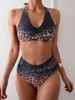 Women's Clothing New Leopard Print High End Split Women's Swimsuit Design Sexy Bikini Swimsuit_ecoleips.com
