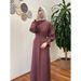 Women's Clothing Muslim Slim Temperament Waist Robe Dress_ecoleips.com