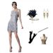 Women's Retro 1920S Gatsby Suit Sexy Tassel Strap Evening Gown Sequin Dress_ecoleips.com