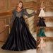 New Arrival Sexy Deep V Neck Big Swing Floor Length Trailing Long Evening Dress For Formal Banquet Party_ecoleips.com