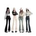 2025 Spring Summer New Flared Jeans Women's Bootcut Pants Slim Fit Versatile Stretch High Waist Floor-Length Bell-Bottom_ecoleips.com
