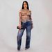 Women's Clothing American Style Women's Straight Leg Jeans Retro Heavy-Duty Colorful Rhinestone Detail Hot Selling_ecoleips.com