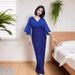 Elegant Solid Color Deep V High Waist Chiffon Sequin Splicing Long Evening Gown Formal Party Dinner Prom Dress_ecoleips.com