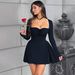 Women's Clothing Sexy Tube Top Slim High Waist Long Sleeve Slim Princess Dress_ecoleips.com