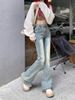 K Vintage Slim-fit Women's Jeans, Flared Trousers, Straight-leg Pants, Floor-length Pants With A Bohemian Retro Style_ecoleips.com