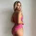 Women's Bikini Swimsuit Sexy European American Style Plaid Two Piece High Waisted Bikini Beach Set_ecoleips.com
