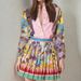 2026 New Spring Women's Clothing European American Cross-Border Fashion Printed Long-Sleeve Shirt Top And Pleated Skirt_ecoleips.com