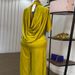 Women's Clothing Summer New Temperament Lapel Backless Short Sleeved Shirt Wide Leg Trousers Casual Suit_ecoleips.com