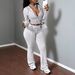 Women's Clothing Women's Fashion Knitted Ribbed Two Piece Set Long Sleeved Sweatshirt Style Slim Fit Casual Suit_ecoleips.com