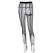 Women's High-Waisted Hip Lifting Leggings See through Mesh Sexy Solid Color Tight Versatile European American Style Hot Girl Bottoms_ecoleips.com
