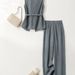 Women's Clothing Fashionable Linen Suit For Women Summer Light Top Straight Pants Two Piece Suit_ecoleips.com