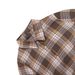 Large Size Women's Spring Long-Sleeved Loose Jacket, Brown Checkered Shirt_ecoleips.com