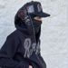 "Y2K Rhinestone Hooded Cardigan – Glam Grunge Unisex Sweatshirt, Oversized Fit With Crystal Accents, Retro Streetwear For Halloween & Beyond_ecoleips.com
