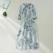 Summer Cotton Chinese Style Vintage Print Dresses For Women 2025 New Casual Loose Long Dress Femme Robe Vestidos Elegant Clothes_ecoleips.com