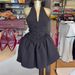 Elegant V-Neck Halter Dress With Bow Back – High Waist Summer Mini Dress For Women_ecoleips.com