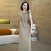 Official Image Europea Fashio 2025 Summer Loose High-Ed Feel Short Sleeve Top High Waist Skirt Two-Piece Set For_ecoleips.com