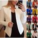 Elegant Long Sleeve Blazer With Button Cuffs For Women – Slim Fit Office Jacket, Versatile Styling, Plus Size Options_ecoleips.com