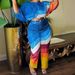 Women’s Clothing printed loose bat sleeve straight pants two piece suit_ecoleips.com