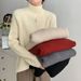 girl 2025 Autumn Winter New Korean Style Lazy Loose Versatile Half Turtleneck Soft Thickened Inner Knitted Sweater For Women_ecoleips.com