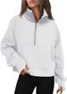 Aria Basics 2023 European And American Cross-Border Autumn Winter New Women's Sports Half-Zip Yoga Loose Stand Collar Fleece_ecoleips.com