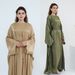 Voya Women's Elegant Solid Color Two-piece Set Sleeveless Dress With Cardigan Jacket, With Belt And No Pockets_ecoleips.com