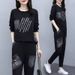 Women’s Clothing autumn new large size loose casual printed suits for women Korean version of casual sportswear two piece suits trendy_ecoleips.com