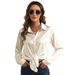 2026 Spring Autumn Fashion Hot-Selling Real Shot European And American Cross-Border Women's Solid Color Satin_ecoleips.com
