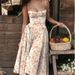 Summer Fashion: Red Strapless Dress With A Fitted Waistline For Women_ecoleips.com