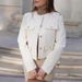 Women's Clothing New Autumn And Winter High End Round Neck Short Jacket For Women_ecoleips.com