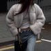 Elegant White Faux Fur Coat For Women - Short Lapel Collar Winter Jacket, French-Inspired Fluffy Outerwear, Lightweight Warm Cropped Coat_ecoleips.com