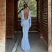 2024 Autumn Winter New European And American Women's Fashion High-end Elegant Sexy Backless Long Sleeve Slim Fit Dress_ecoleips.com
