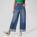 2025 Spring New European and American Cross border Fashion High waist Trousers Hem Straight Jeans Women's Casual Wide leg Pants_ecoleips.com