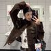 Women's Short Suede Jacket, Spring And Autumn 2025 New Korean Style, High-end Feel, Loose Fit, Suitable For Petite_ecoleips.com