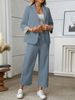 Women's Elegant Blazer & Pants Suit Set - Office To Weekend Stretch Polyester Wrinkle-Resistant Outfit (White/Blue/Lavender/Gray, S-4XL)_ecoleips.com