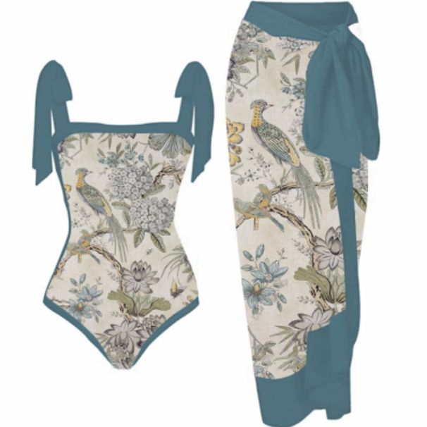 Women's Clothing One Piece Conservative Belly Covering Slimming Holiday Beach Hot Spring Swimsuit French Retro One Piece Bikini_ecoleips.com