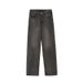 Vintage Washed Women's High-Waisted Straight Leg Jeans – Relaxed Fit, Lightweight Cotton (S-3XL)_ecoleips.com