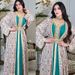Elegant Embellished Muslim Abaya Dress Set For Women - Long Sleeve Flowing Maxi Dress With Crystal Rhinestones, Lightweight & Breathable, S-Xxl_ecoleips.com