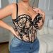 Plus Size Push Up Bra Vest Sexy Lace Underwire Fishtail For Curvy Women Large Busts_ecoleips.com