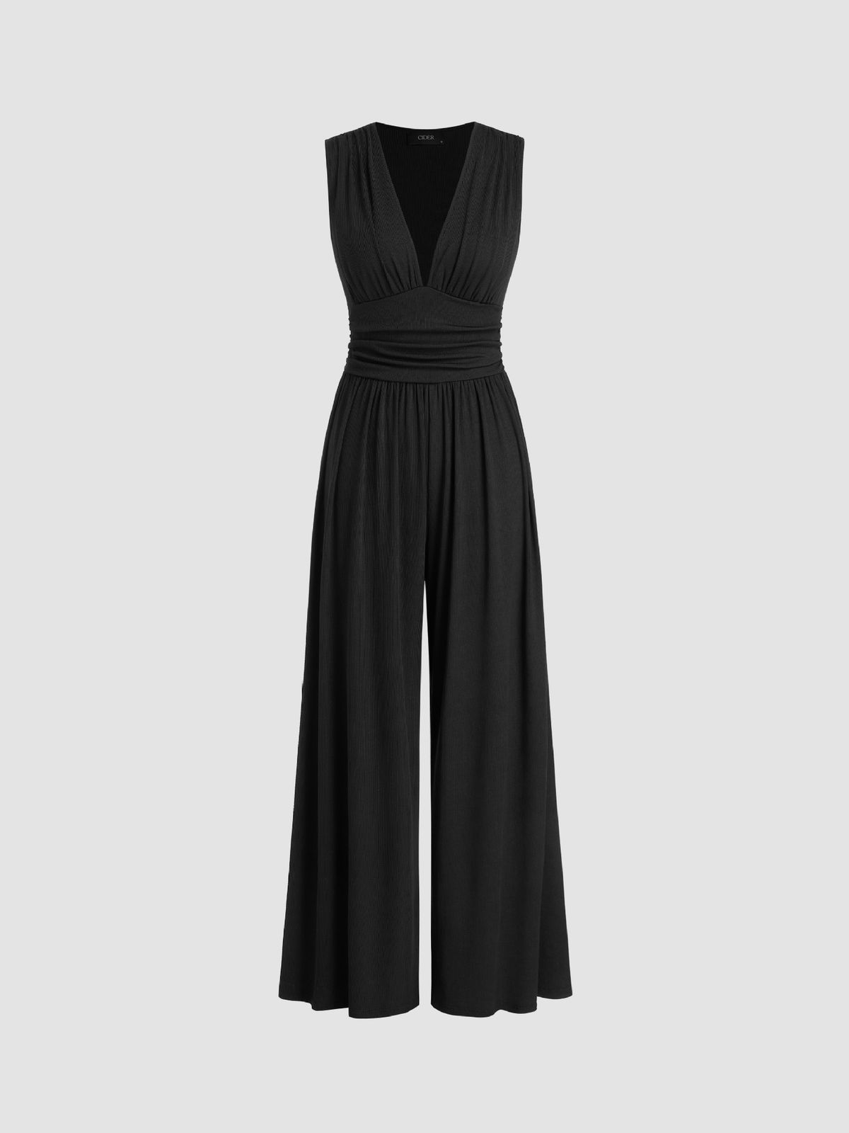 K New Sleeveless Knitted Overalls With Wide-leg Pants_ecoleips.com