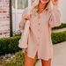 Women's Crepe Long Sleeved Shirt Set European And American Style High Waisted Shorts Fashionable Casual Two-Piece Summer New 2026_ecoleips.com