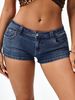 Summer Style Women's Distressed Retro Stretch Denim Shorts Tight Fitting Hot Trend in Bottoms for Ladies_ecoleips.com